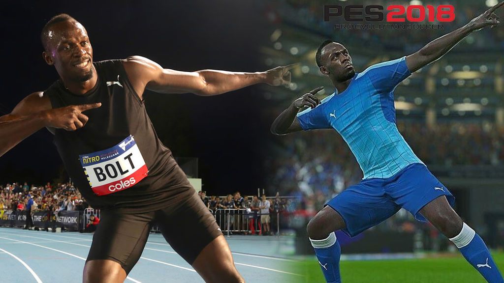 ¡Bombazo! Usain Bolt se hará futbolista en Pro Evolution Soccer 2018