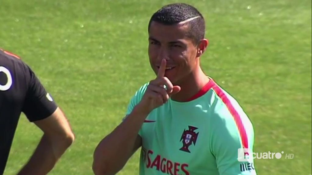 El vacile de Cristiano Ronaldo a los periodistas en el entrenamiento con Portugal