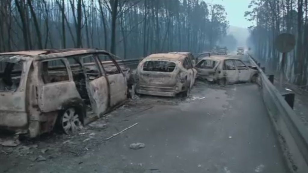 Treinta personas han muerto carbonizadas en el interior de sus vehículos en Portugal