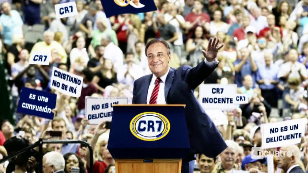 Florentino hace campaña y sale en defensa de Cristiano: "Es una confusión" Florentino hace campaña y sale en defensa de Cristiano: "Es una confusión"