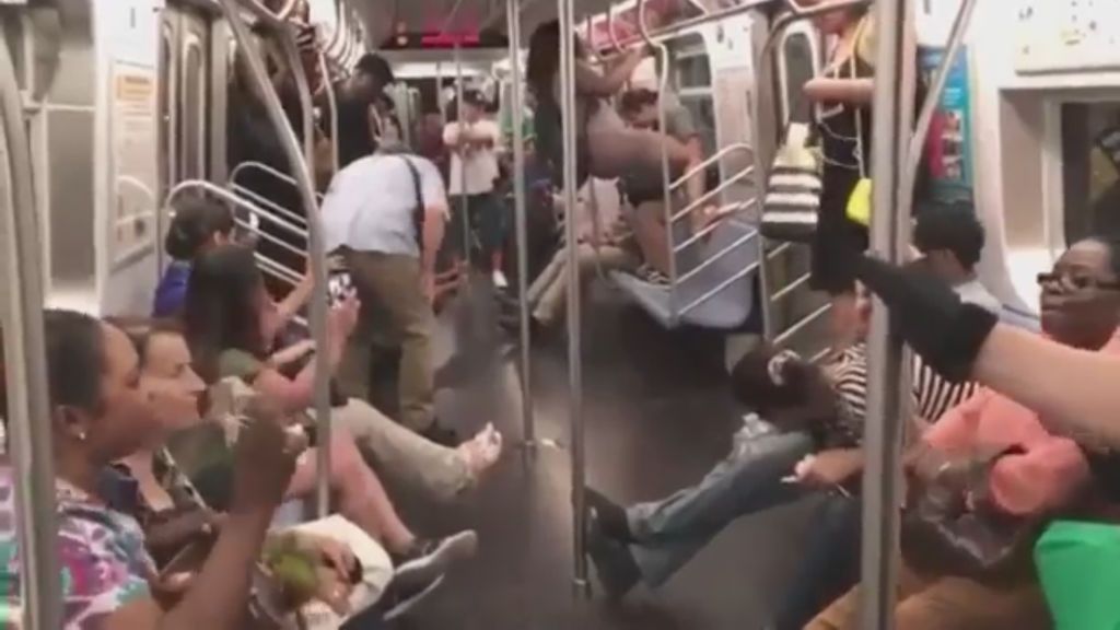 'Pánico' en un vagón del metro de Nueva York por culpa de un ratón