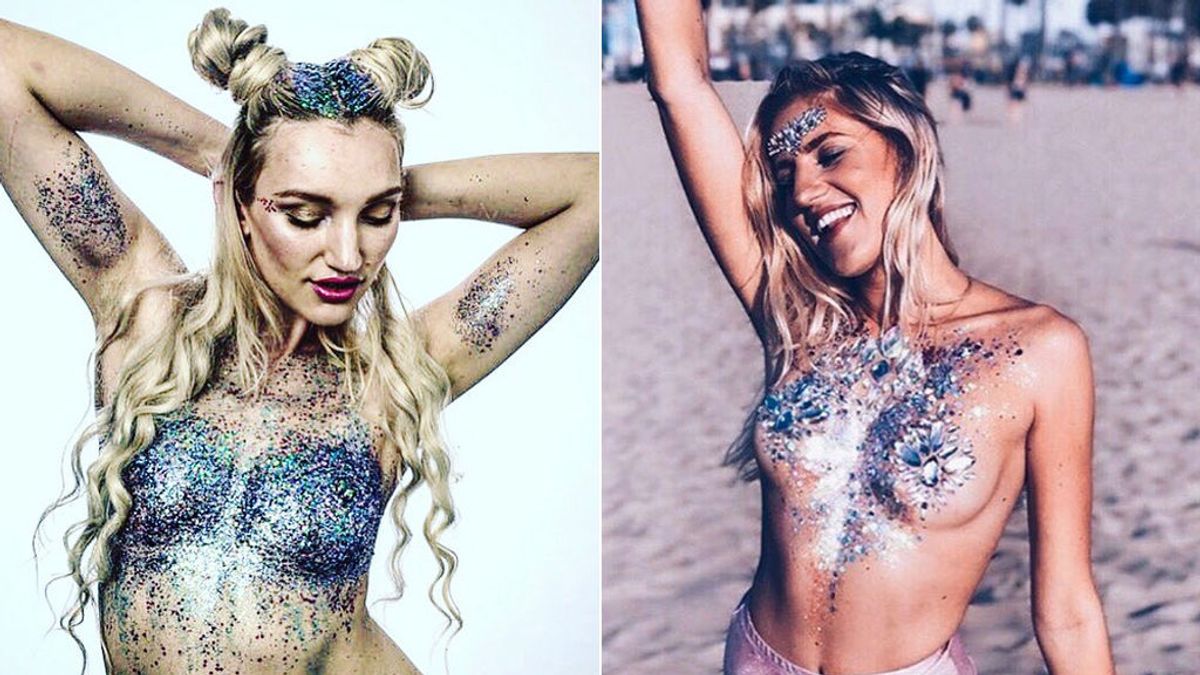 ‘Glitter boobs’, la nueva tendencia que arrasa en los festivales