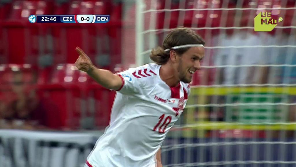 ¡Primer zarpazo de Dinamarca! Andersen adelanta a los suyos con gol de killer (0-1)