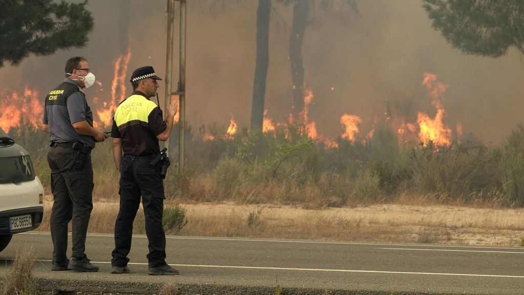 Fuera de control: El incendio de Moguer se extiende en todas direcciones por el  viento