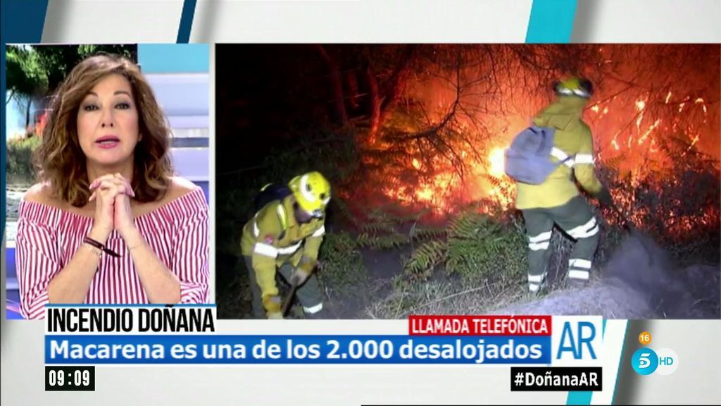 Macarena: "Ya no queda nada, mi casa ha salido ardiendo"