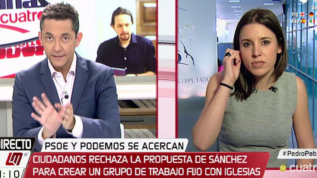 Irene Montero: “Hay una mayoría alternativa, no está construida del todo pero es posible”