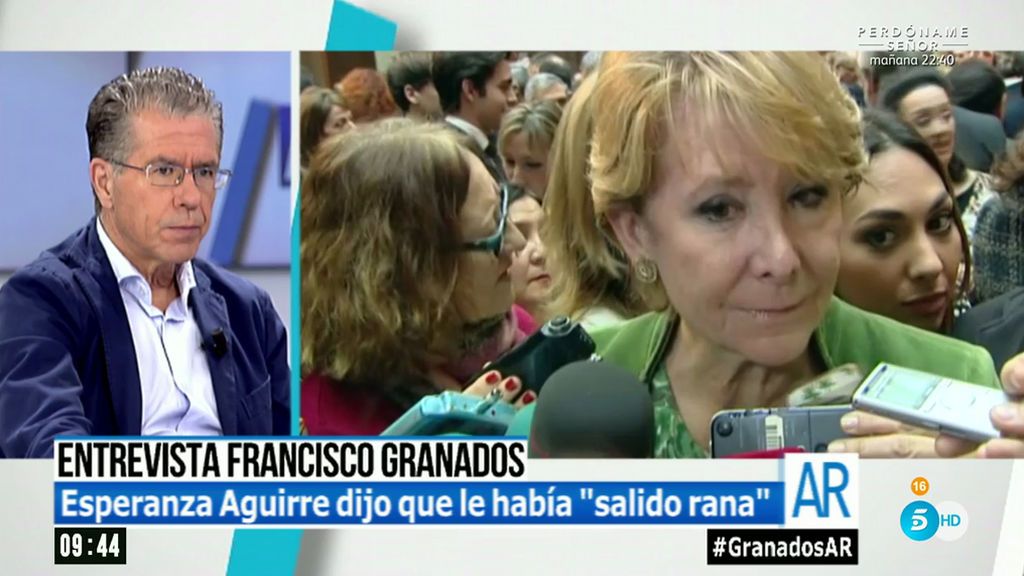 Granados, sobre Esperanza Aguirre: “Me dolió que dijera que salí rana, yo siempre fui honrado"