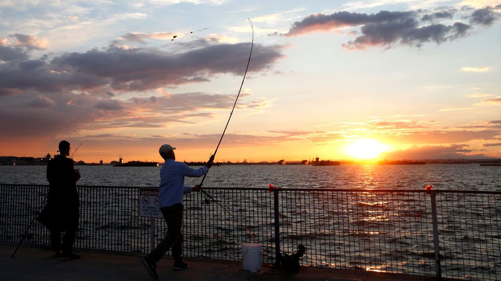 Pesca al amanecer