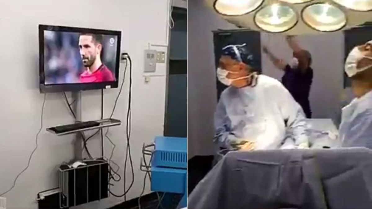Dos cirujanos paran una operación para… ¡ver y celebrar la victoria de Chile ante Portugal!