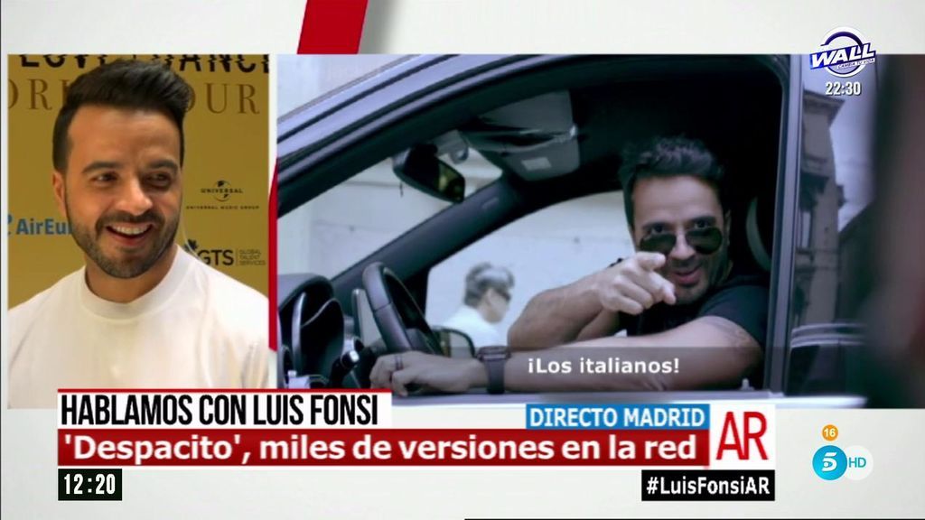 Luis Fonsi desvela el origen de 'Despacito' y la historia de su vídeo con los italianos