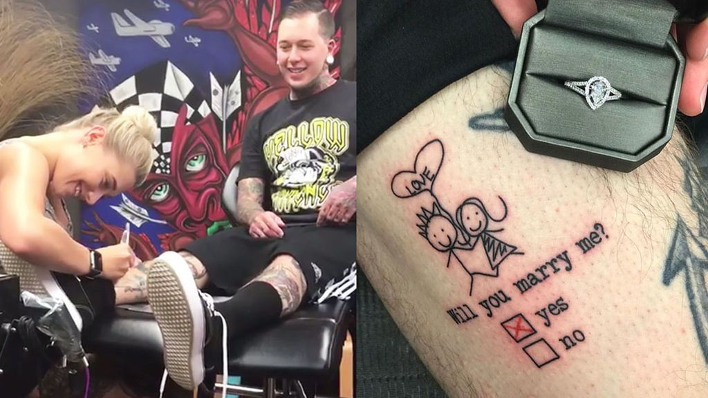 Le hace un tatuaje a su novio por primera vez y se lleva una gran sorpresa
