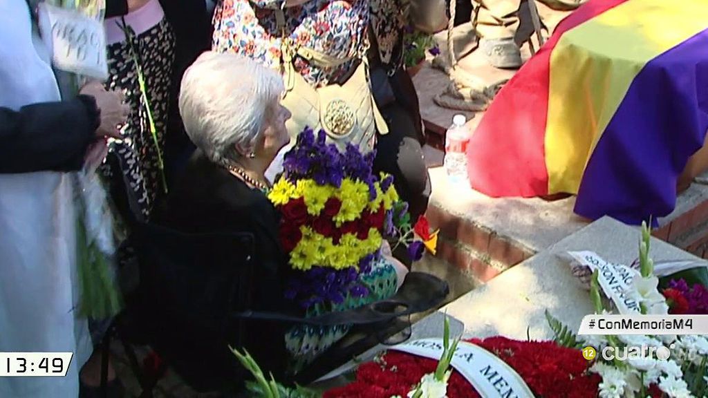 Ascensión Mendieta entierra al fin a su padre Timoteo 78 años después de ser fusilado