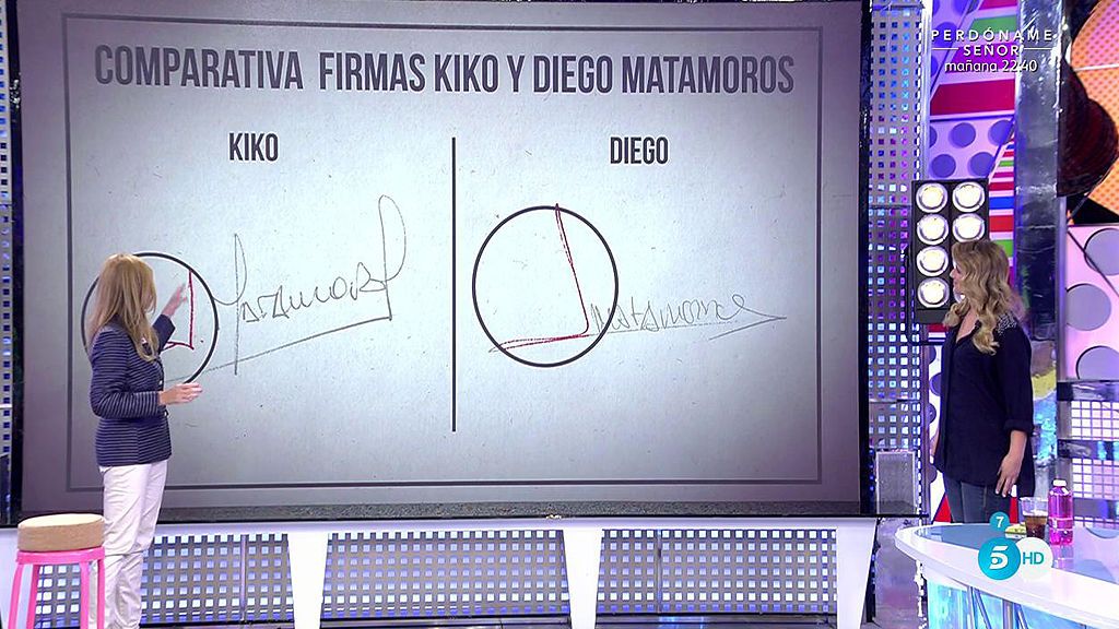 ¿En qué se parecen y en qué se diferencian las firmas de Kiko Matamoros y su hijo?