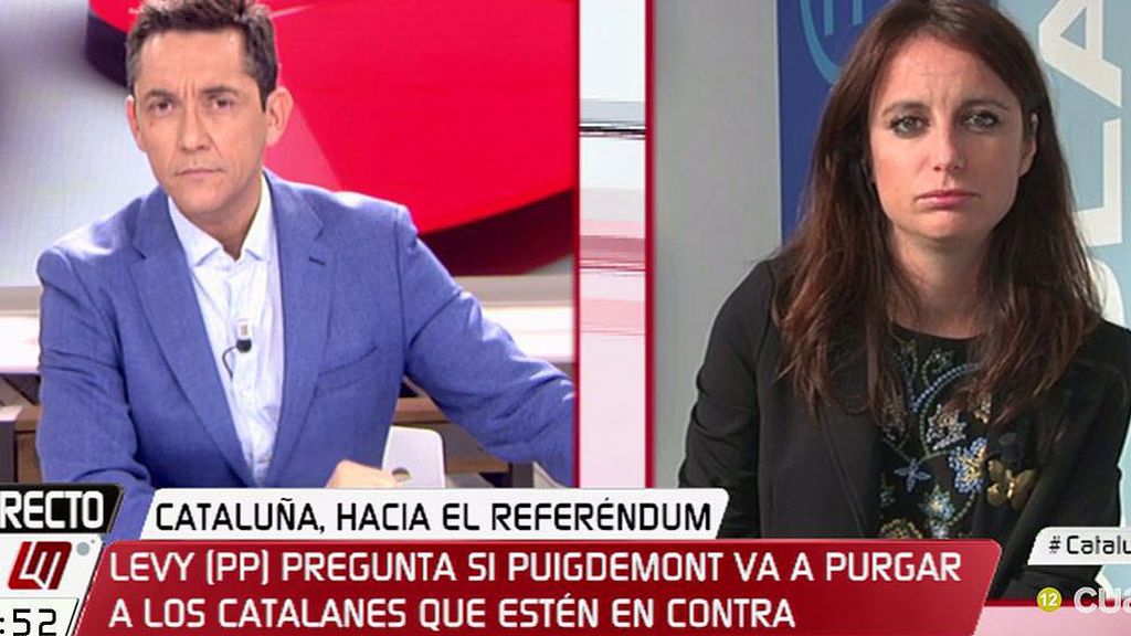 Levy: "¿Nos van a purgar a todos los catalanes que estamos contra de esta escalada de Puigdemont?