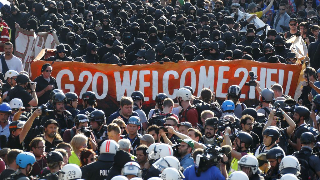 Manifestaciones durante la cumbre del G20 en Hamburgo