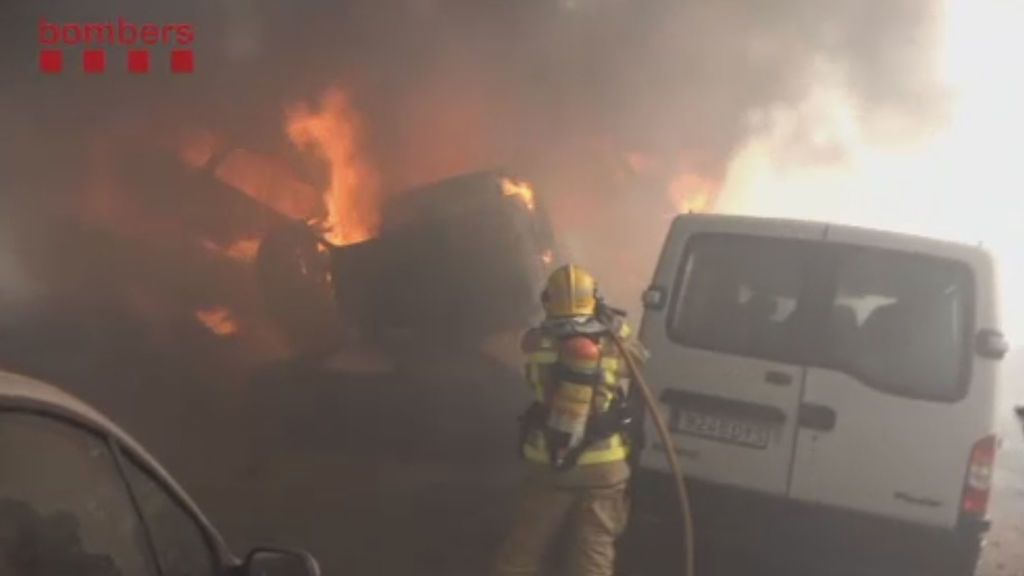 Controlado el incendio de Aviño, en Barcelona