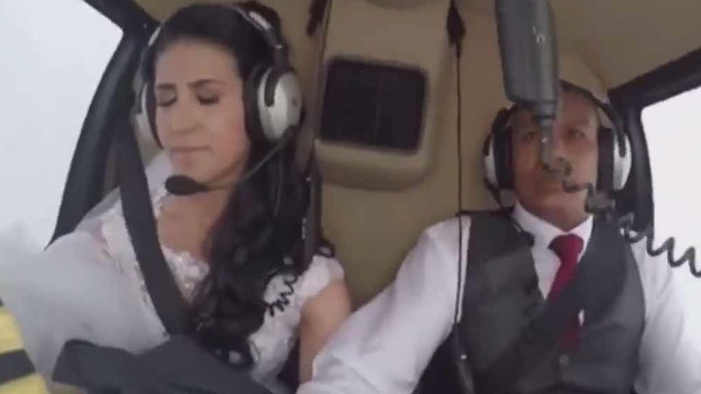 Trágico accidente de helicóptero: un vídeo recoge los últimos momentos de una novia camino de su boda
