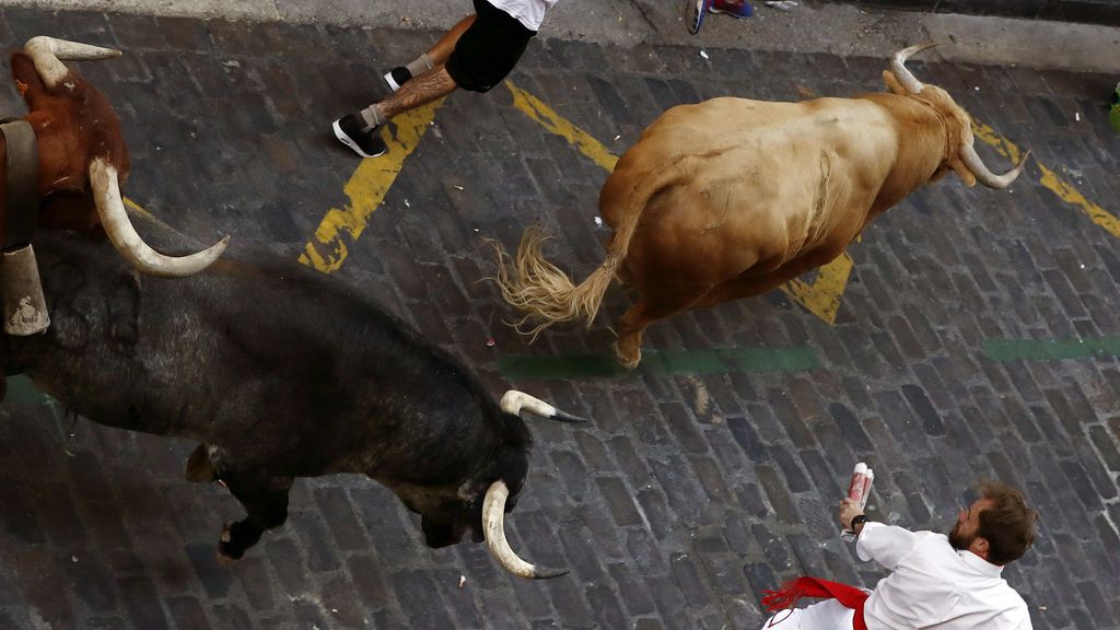 Tres heridos en el primer encierro de Sanfermines