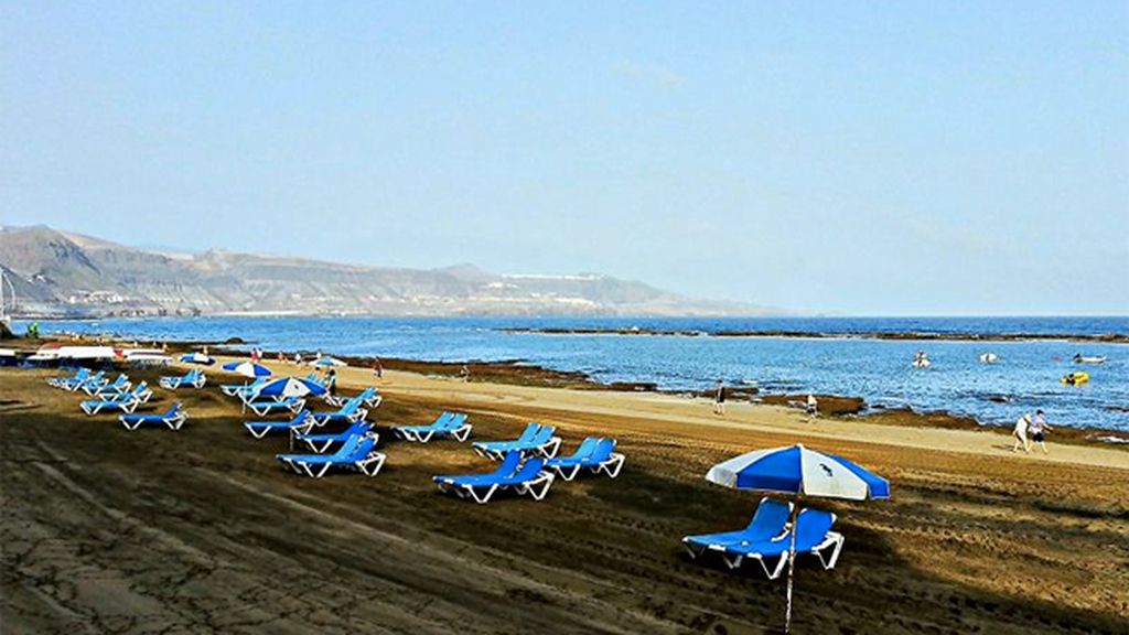 Playa de Las Canteras, en Las Palmas de Gran Canaria