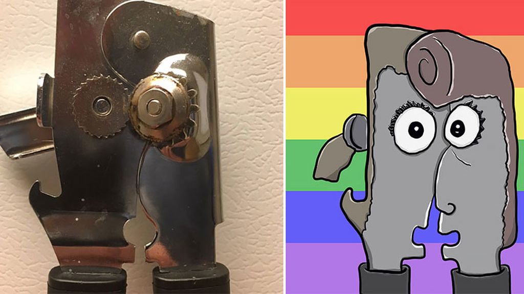 Descubre caras y personajes animados en los objetos más cotidianos