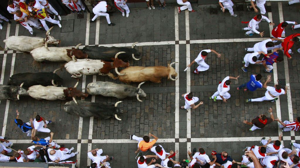 Tres heridos en el primer encierro de Sanfermines