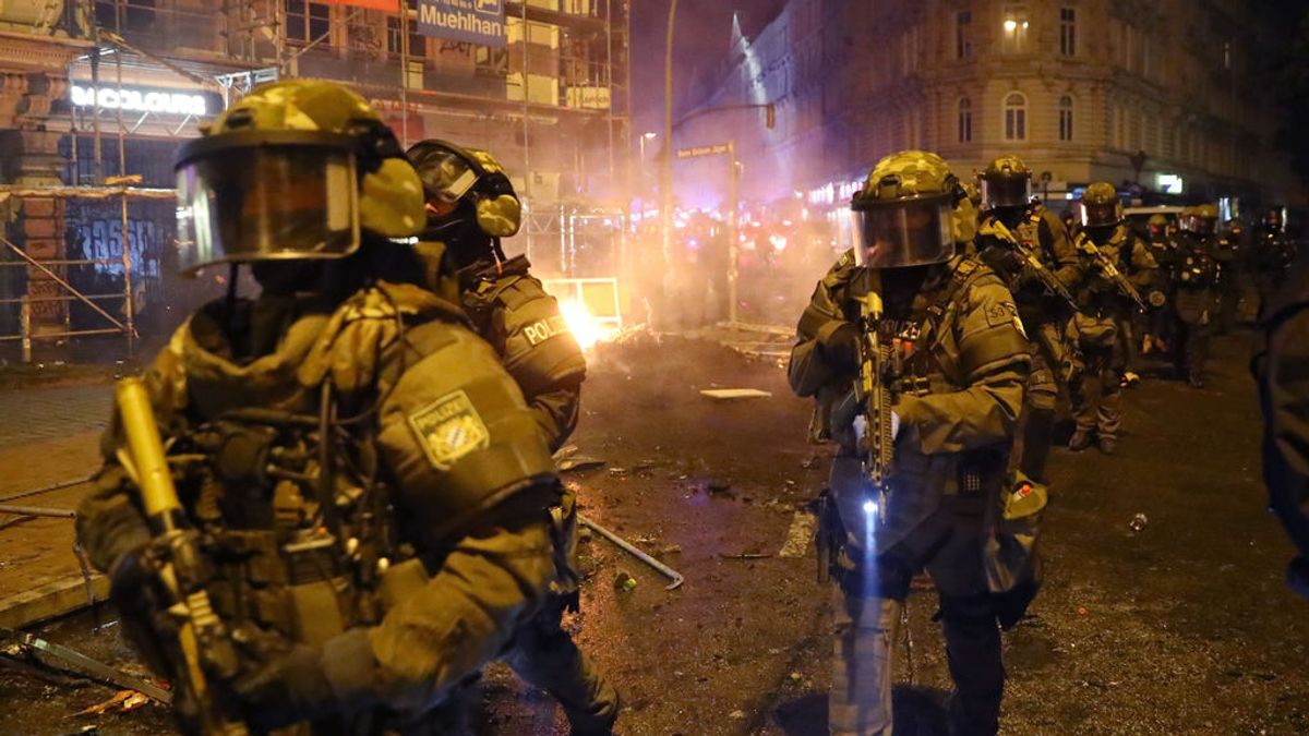 Policía en Hamburgo en la cumbre del G20
