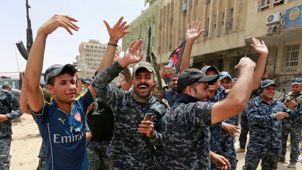El ejército iraquí celebra la liberación de Mosul