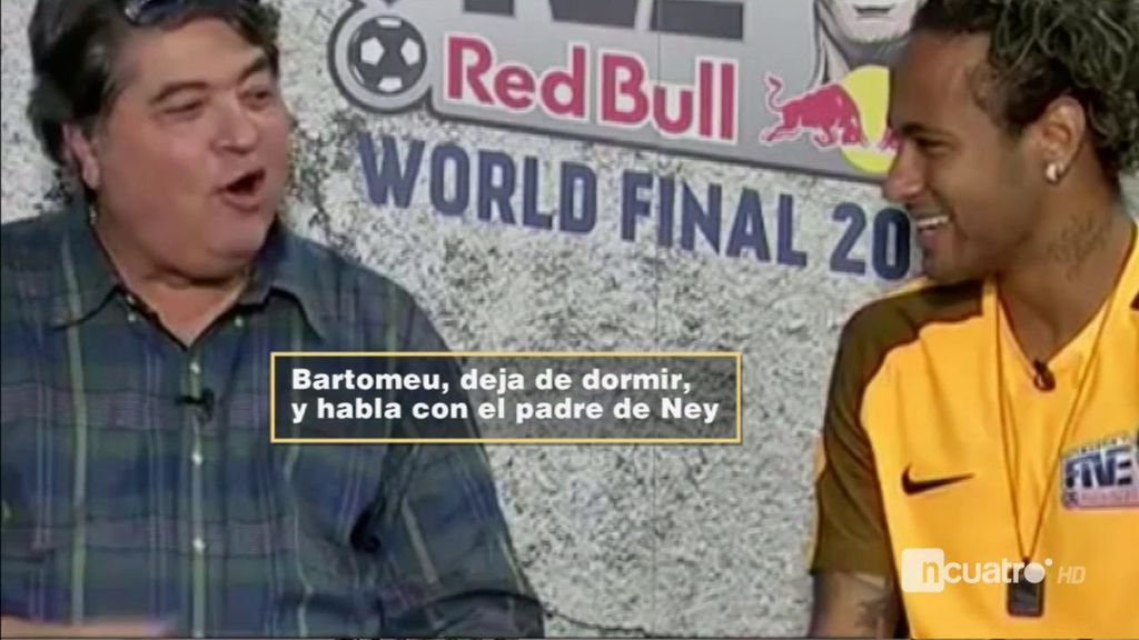 La risa de Neymar cuando un periodista le habla de su futuro y dice: "¡Bartomeu deja de dormir!"