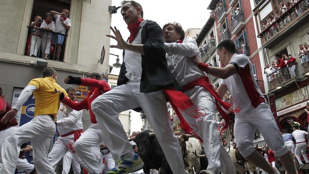 Dos heridos en el encierro más rápido de Sanfermines