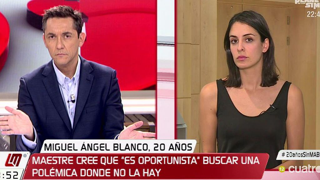 Maestre, sobre la pancarta de Miguel Ángel Blanco: "Al PP se le ha ido la mano con esta polémica"