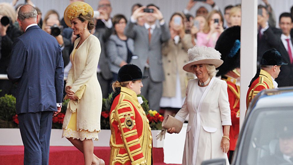 Así ha sido su llegada a la Horse Guard Parade junto a Carlos y Camila