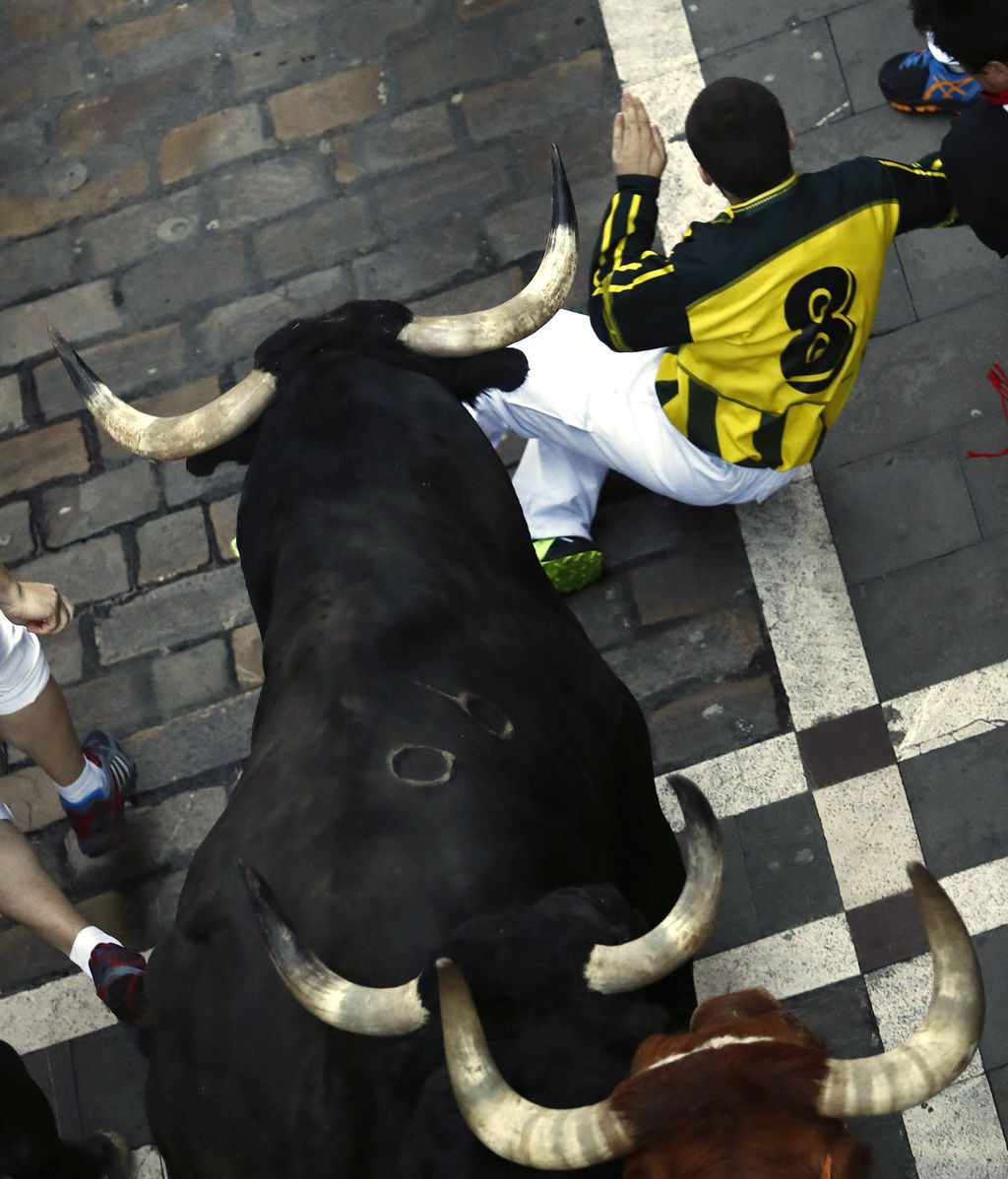 Sexto encierro violento y rápido