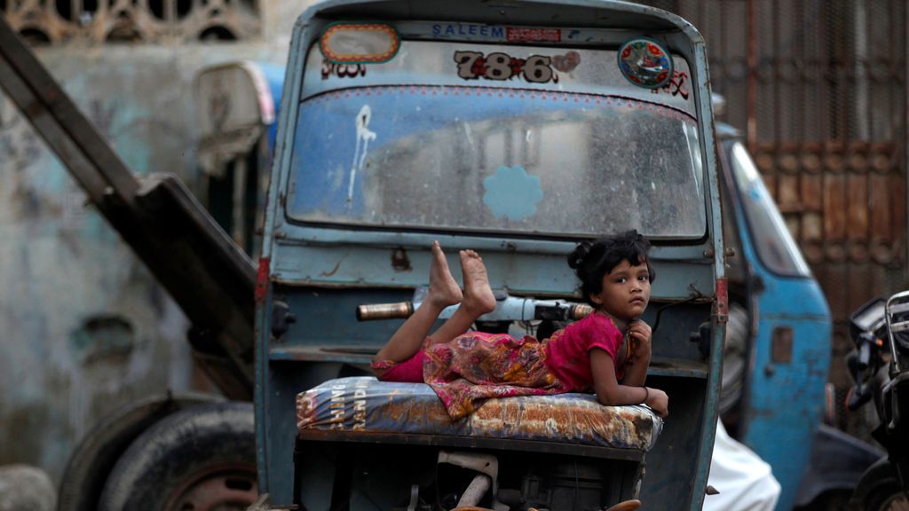 Una calle en Karachi, Pakistán