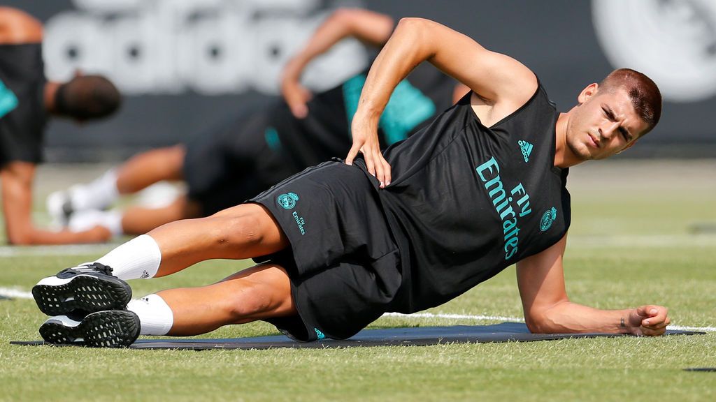 Morata entrenando en Los Ángeles