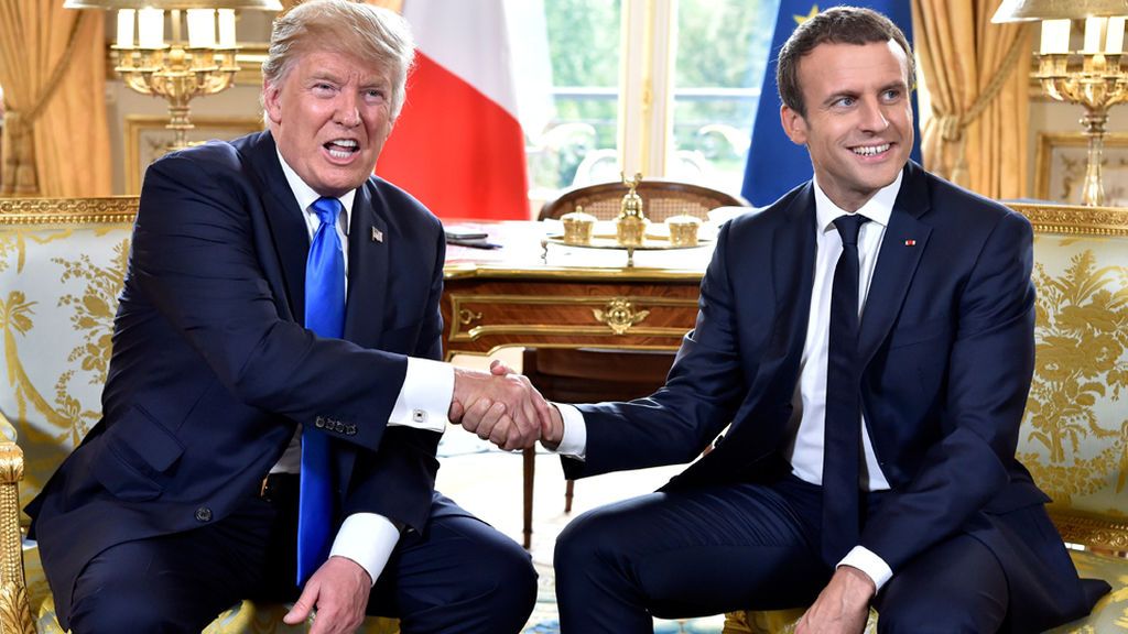 Donald Trump, recibido con honores por Macron en un clima de cordialidad