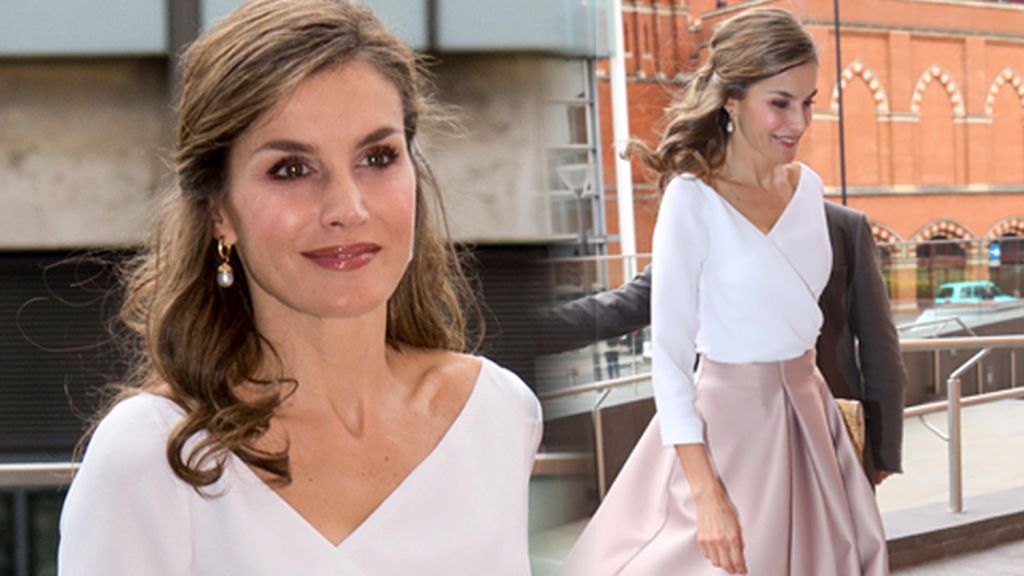 Letizia se despide de Reino Unido vestida por una marca 'low cost' inglesa