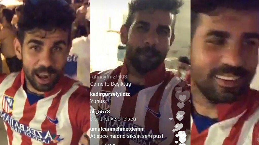 Diego Costa no aguanta más y ya viste con la camiseta del Atleti