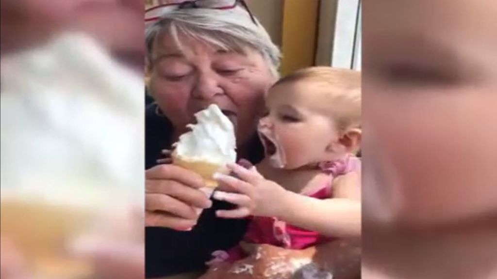 Esta bebé prueba un helado por primera vez y… ¡no puede parar!