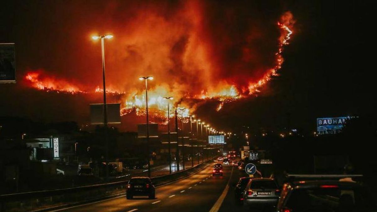 El infierno en la tierra: un incendio incontrolado está quemando un barrio entero de Croacia