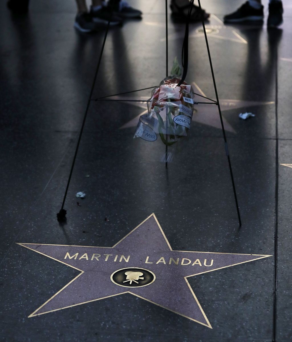 FLORES ADORNAN ESTRELLA DE LANDAU TRAS SU MUERTE Flores adornan estrella de Landau tras su muerte