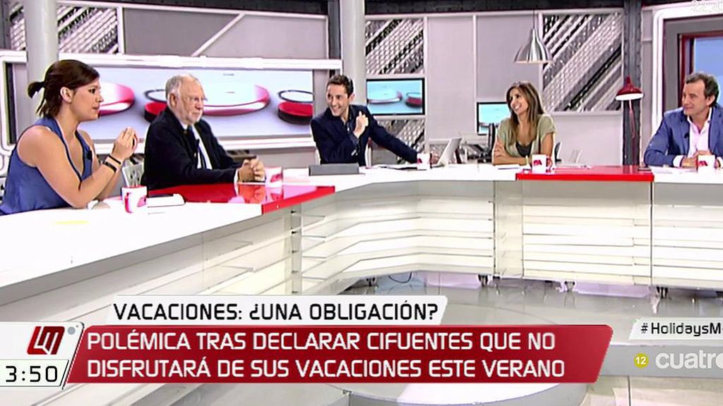 El acalorado debate de Beatriz Talegón y Javier Gállego por las vacaciones de Cifuentes
