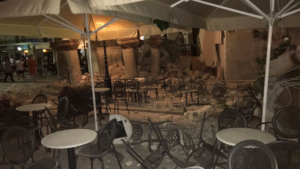 Los turistas fallecidos se encontraban en este restaurante, totalmente derruido
