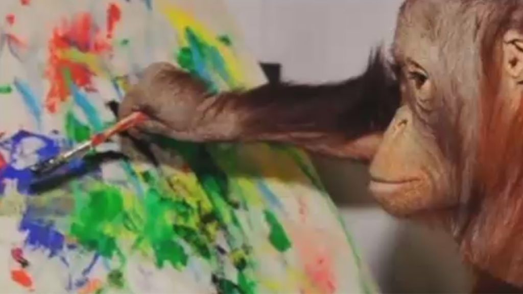 Una exposición de arte en Estados Unidos vende cuadros pintados por simios