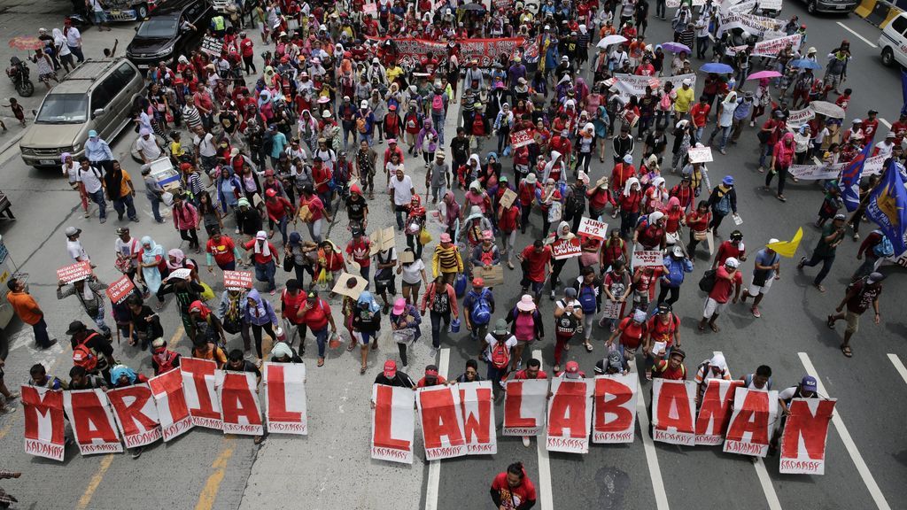 Manifestación contra el presidente Rodrigo Duterte