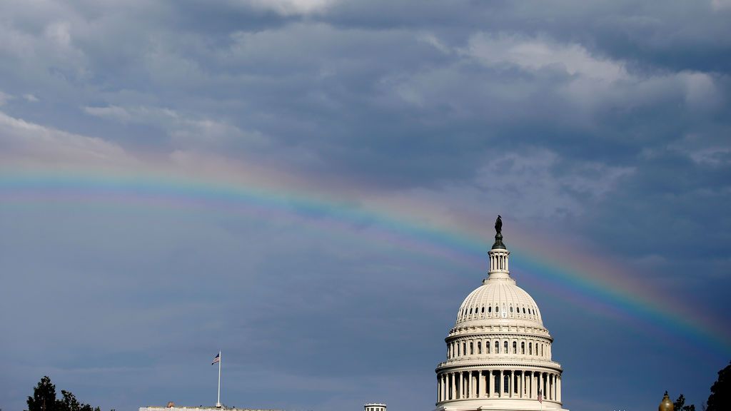 Arcoíris sobre el Capitolio de los Estados Unidos