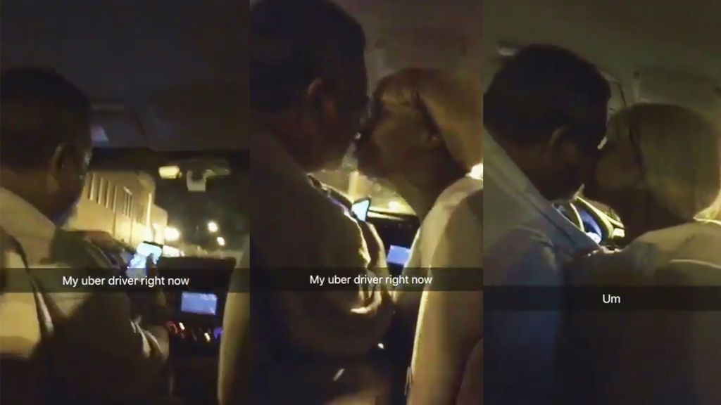 Graban a un conductor de Uber al que le practican sexo oral mientras conduce