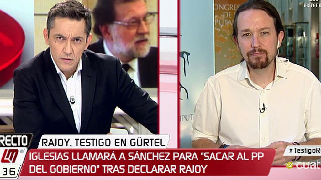 Iglesias, de la declaración de Rajoy: “Vergüenza es la palabra que define lo que hemos visto”