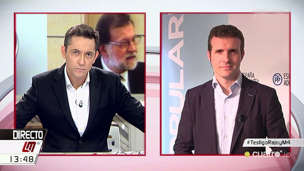 Casado (PP): "Sabíamos que Rajoy iba a aportar poco, esto no era su responsabilidad"