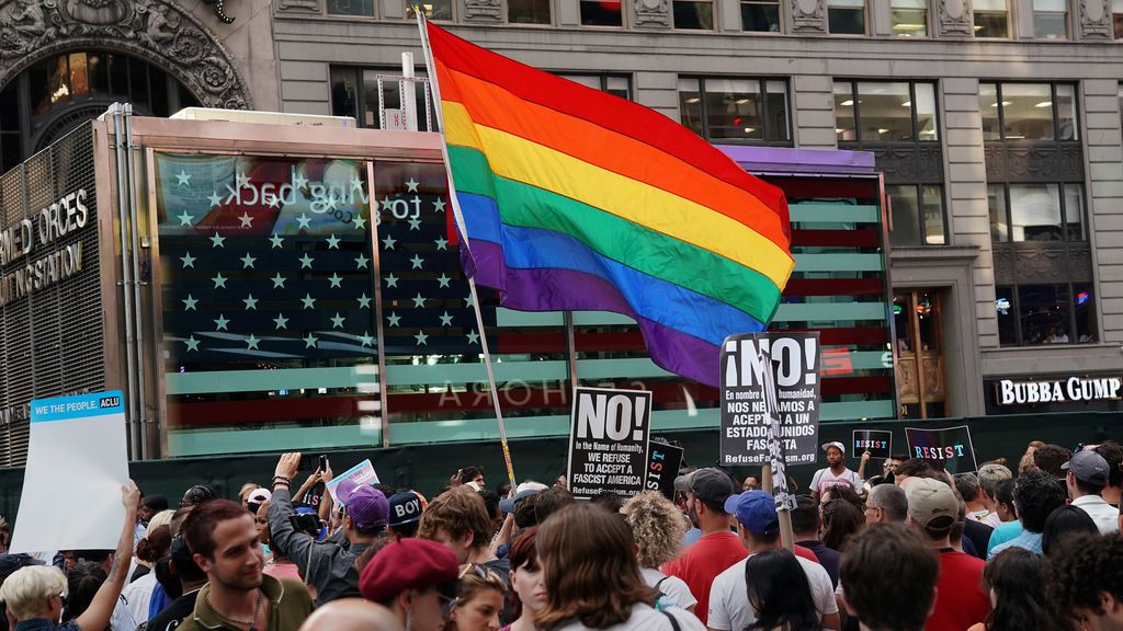 Protesta contra el presidente estadounidense Donald Trump