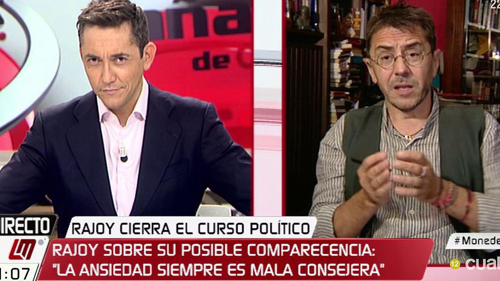 Monedero: "Rajoy es presidente con trampas"